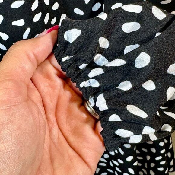 Olivier Goureau Front Tie Balloon Sleeve Flowy Women's Dress XS - Picture 3 of 12